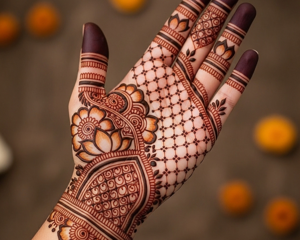 Aesthetic Mehndi Design Pinterest Front Hand