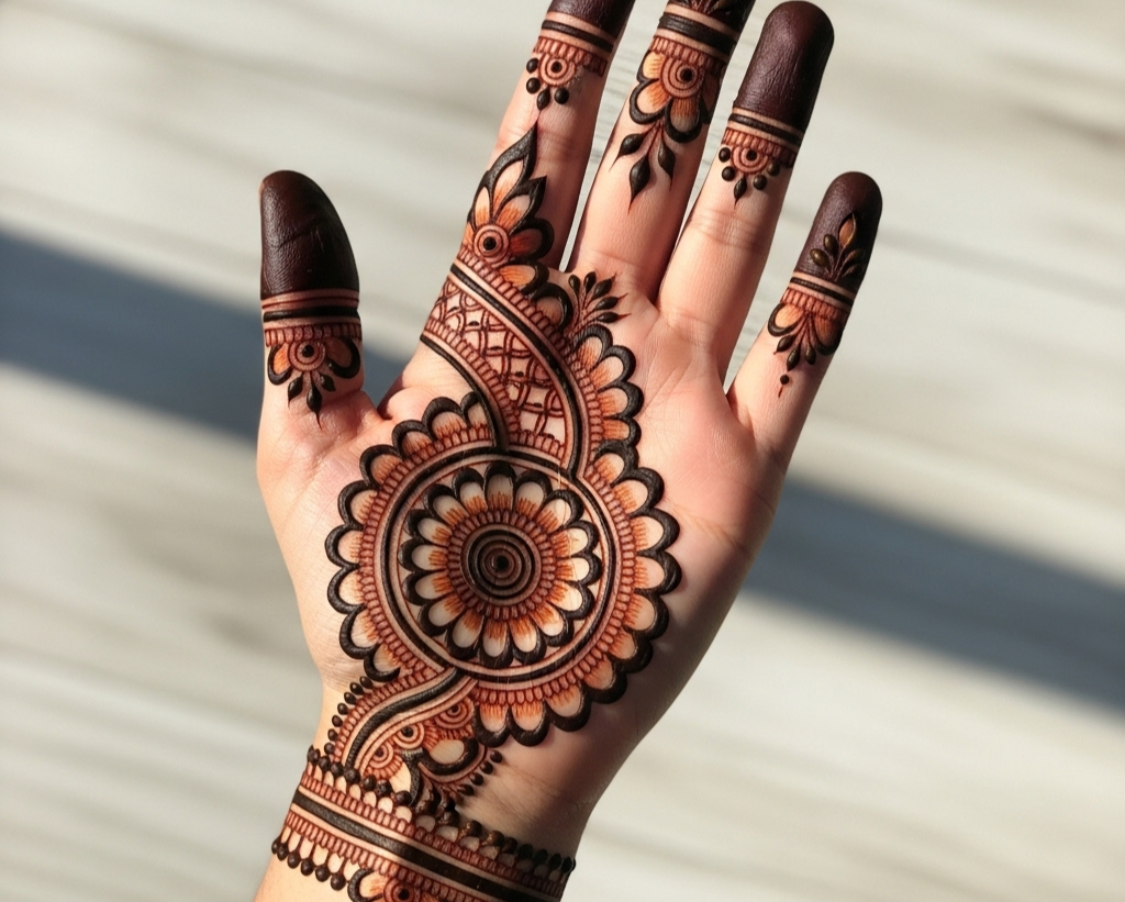Aesthetic Mehndi Design Pinterest Front Hand