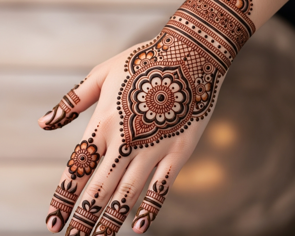 Arabic Instagram Stylish Back Hand Mehndi Designs