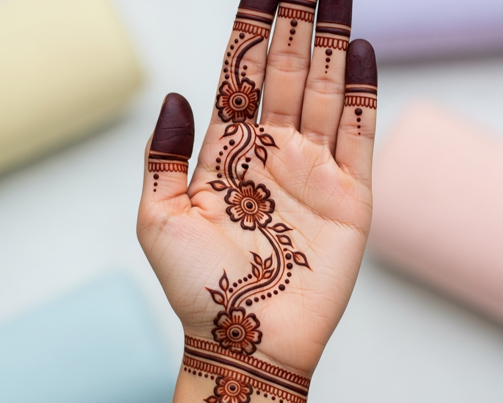 Easy Aesthetic Mehndi Design