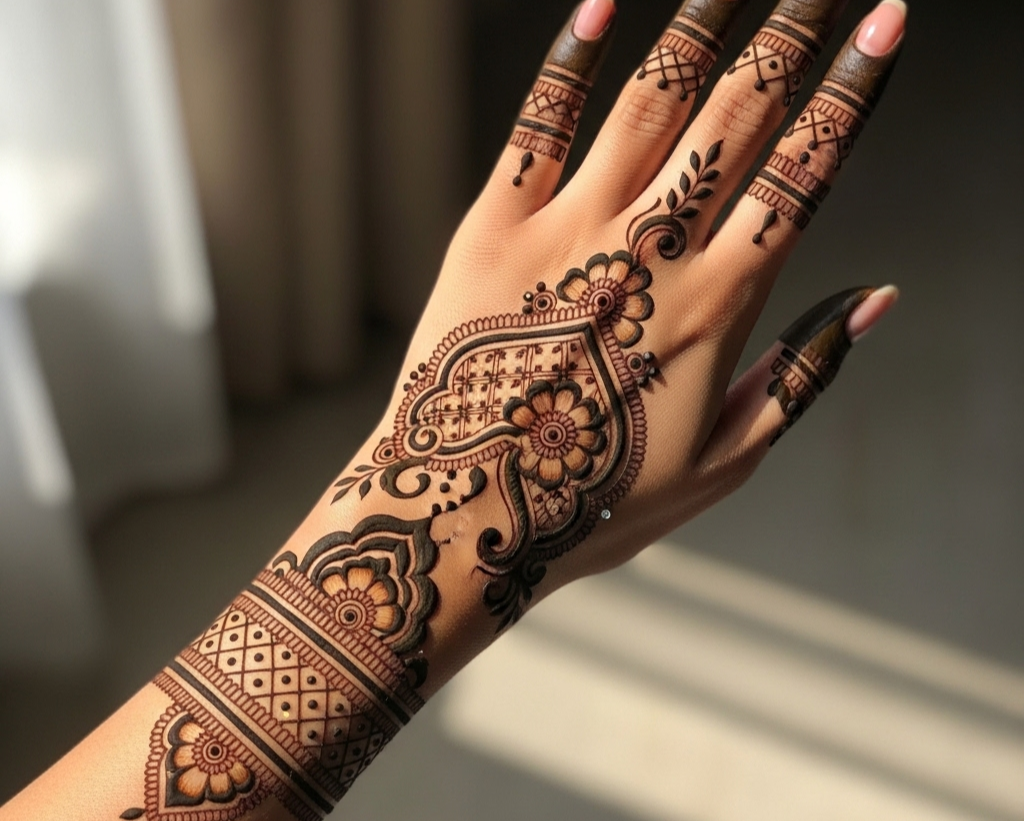 Instagram Stylish Back Hand Mehndi Designs Front