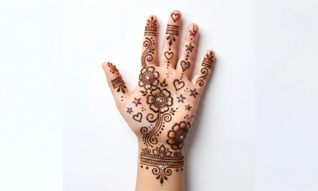 Mehndi Designs for Kids Front Hand