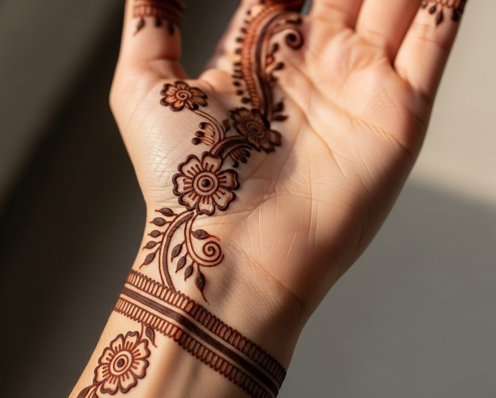 Simple and Aesthetic Mehndi Design