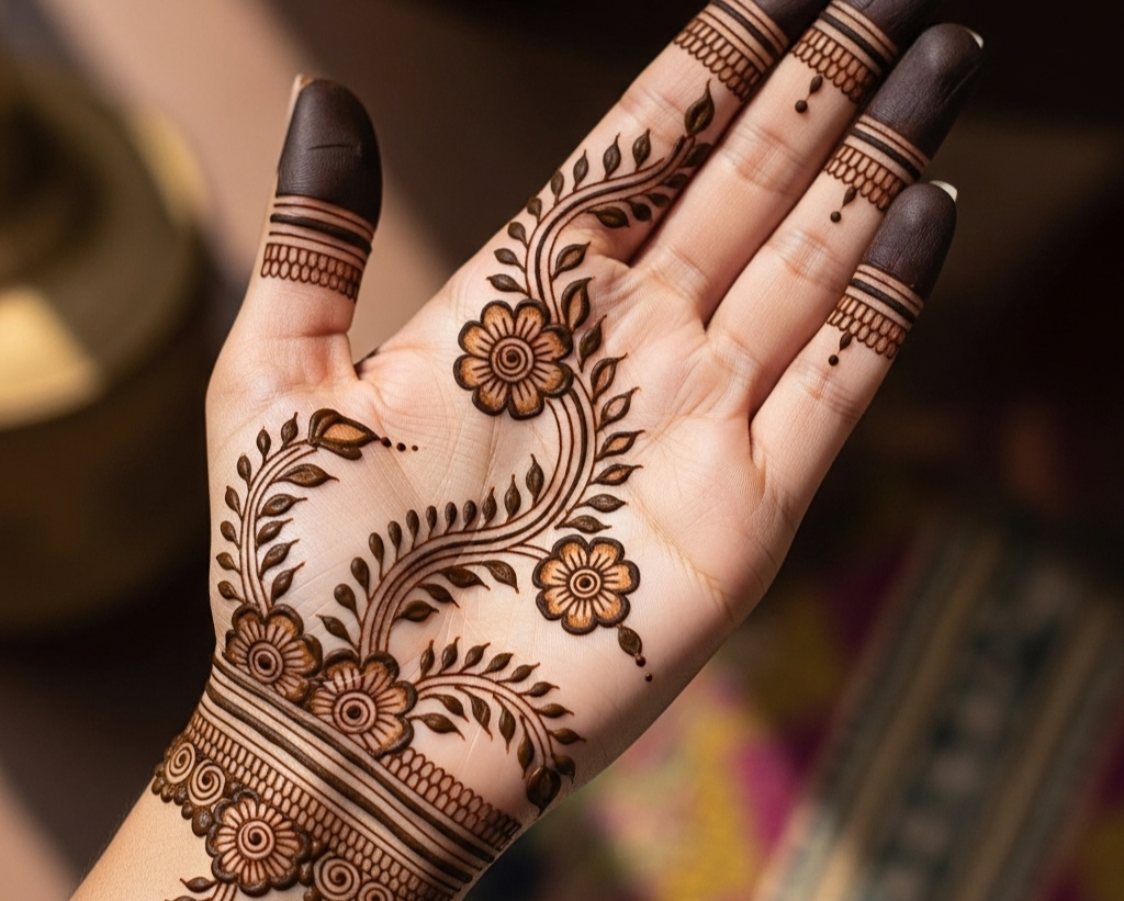 Simple and Aesthetic Mehndi Design