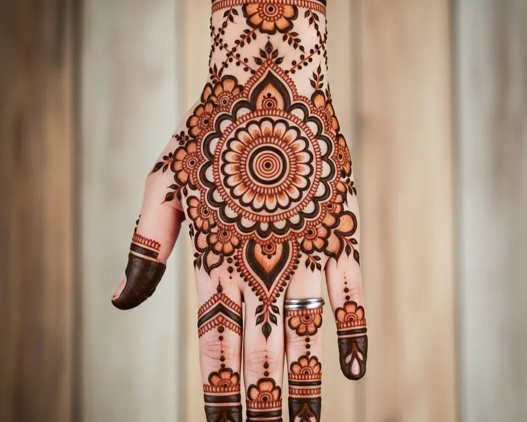 Aesthetic Mehndi Design Back Hand