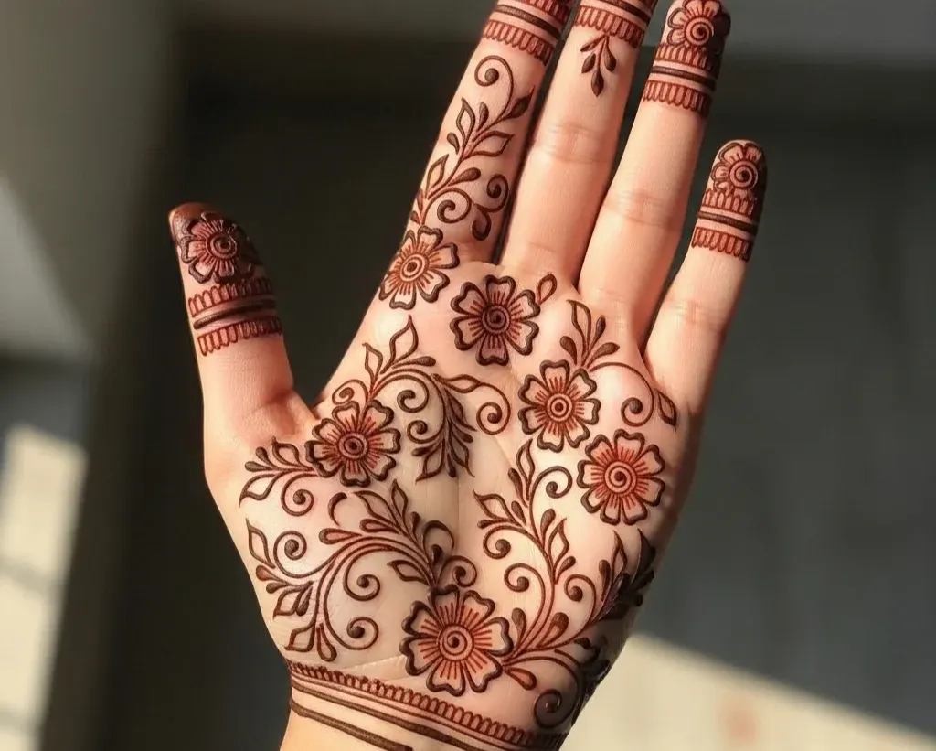 Aesthetic Mehndi Design Pinterest Front Hand Simple