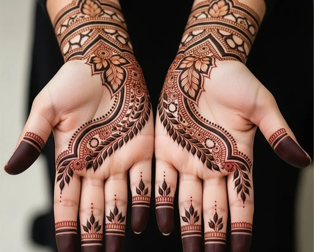 arabic arabic leaf mehndi designs for front hand