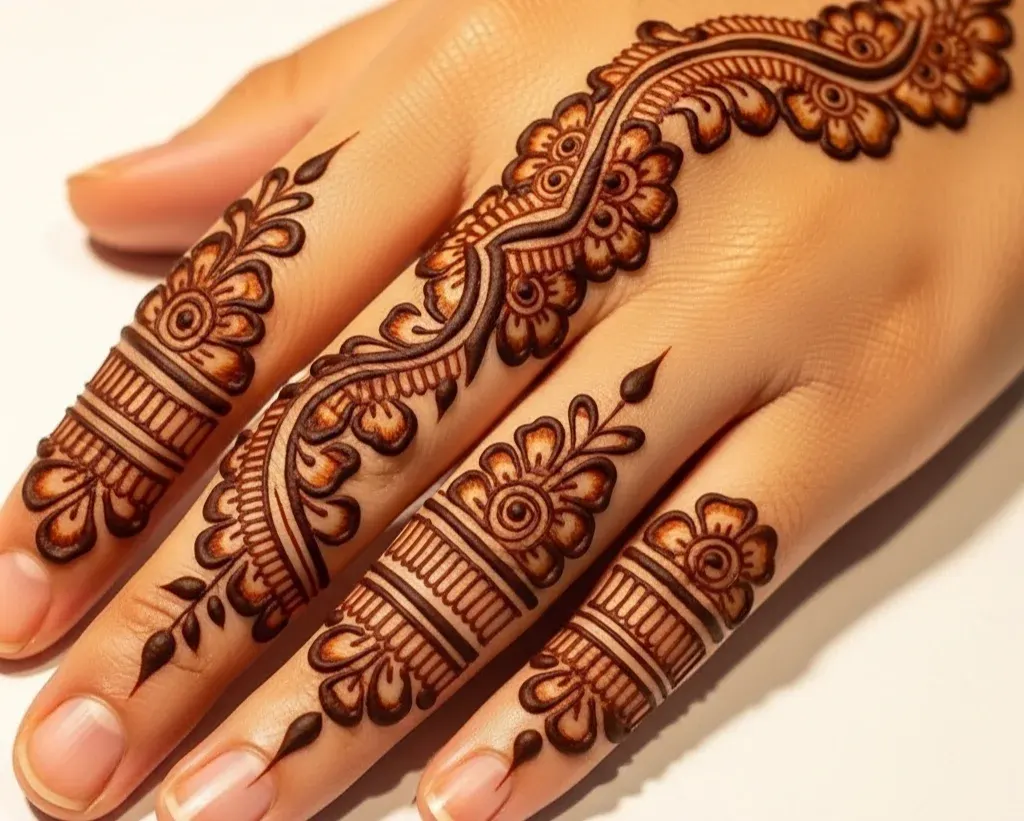 Arabic Mehndi Finger Mehndi Designs