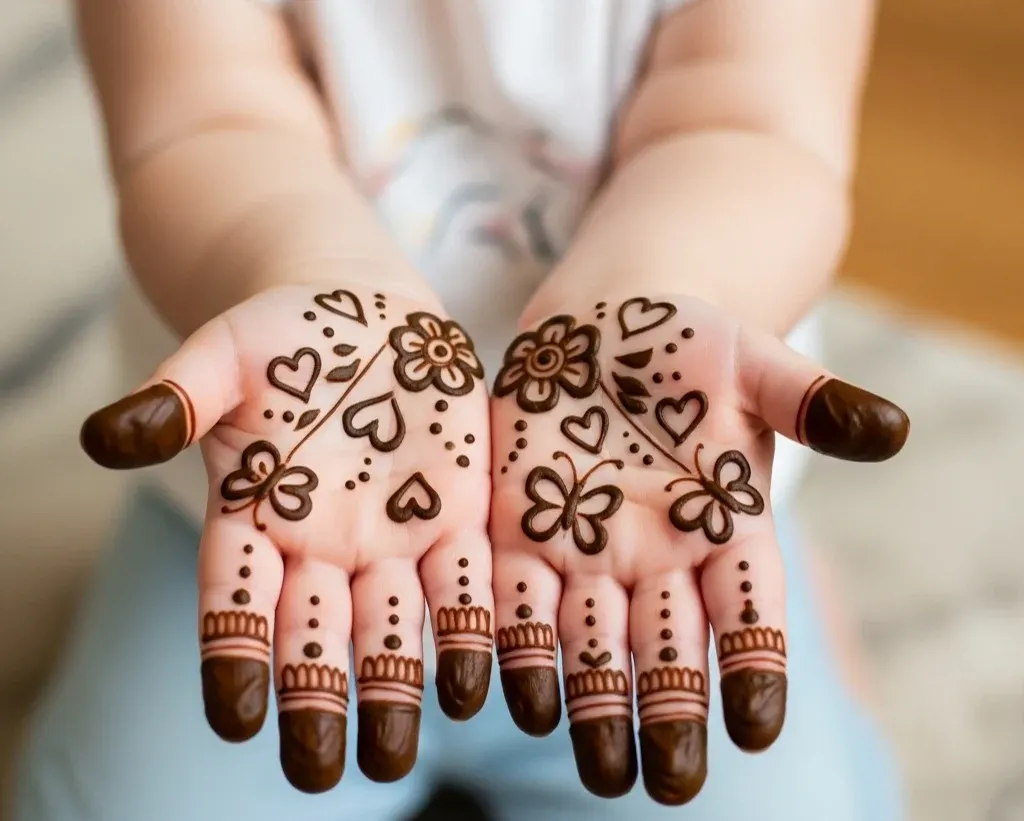 Baby Girl Cute Easy Mehndi Designs for Kids Baby Girl Cute Easy Mehndi Designs for Kids