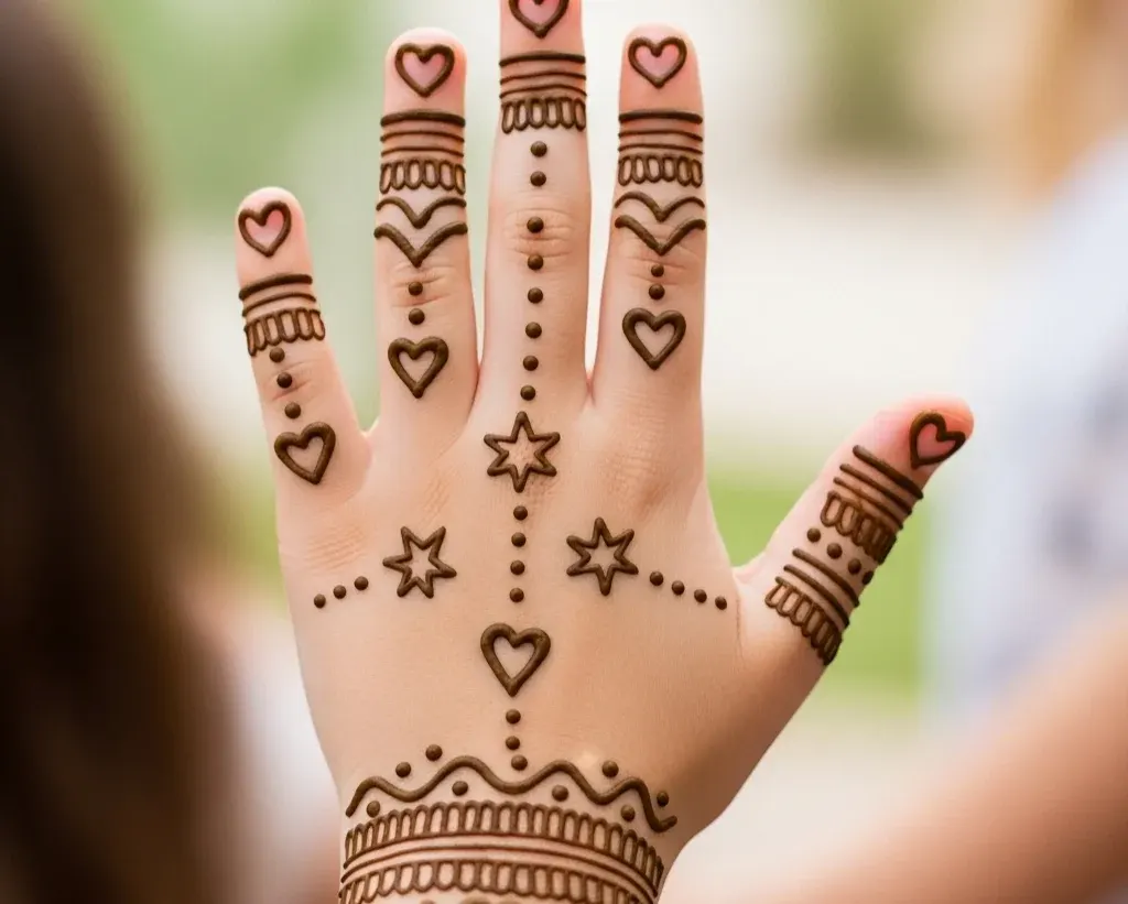 Back Hand Cute Easy Mehndi Designs for Kids Back Hand Cute Easy Mehndi Designs for Kids