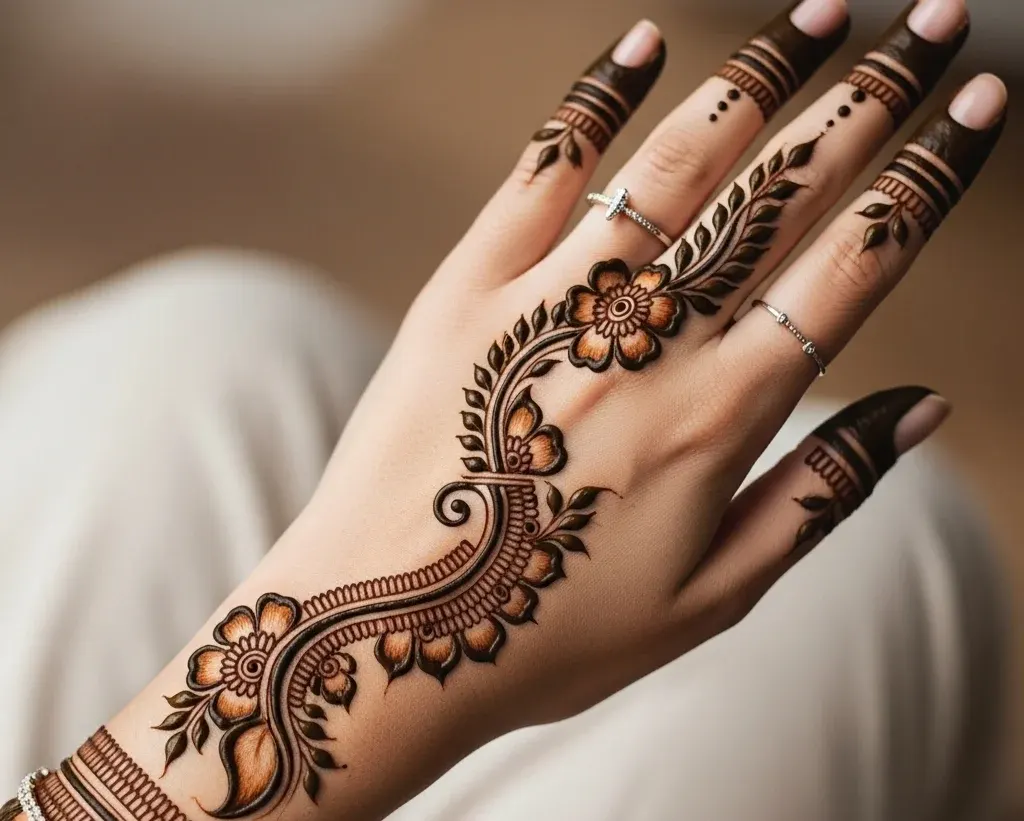 Back Side Design Mehndi