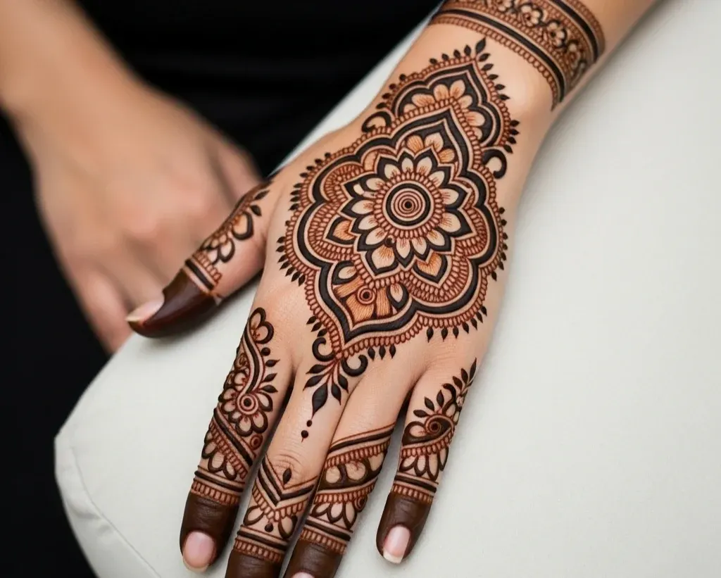 Back Side Mehndi Design Beautiful
