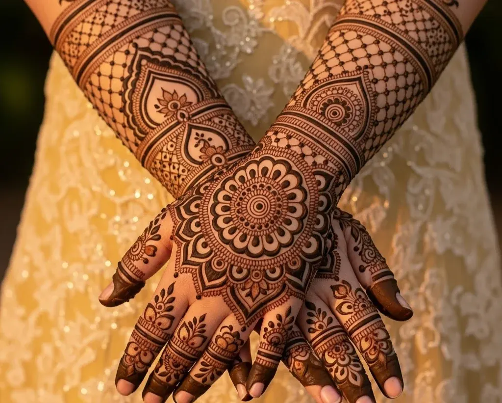 Back Side Mehndi Design Beautiful