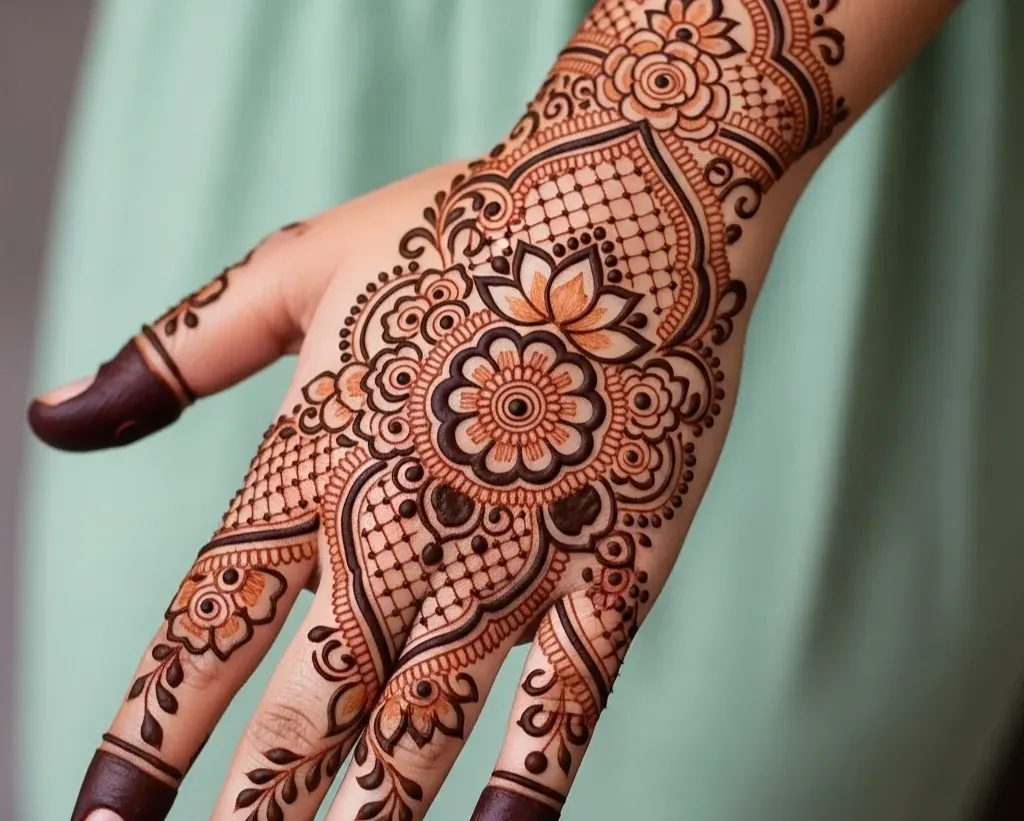 Back Side Mehndi Design New