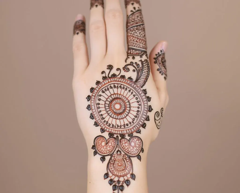 Back Side Royal Back Hand Mehndi Design