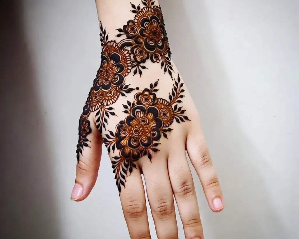 Back Side Royal Back Hand Mehndi Design