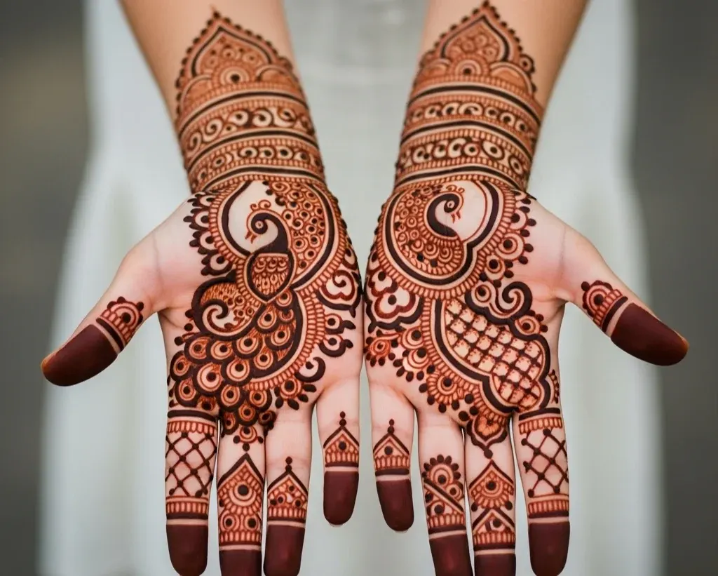 Beautiful Mehndi Designs for Girls Front Hand
