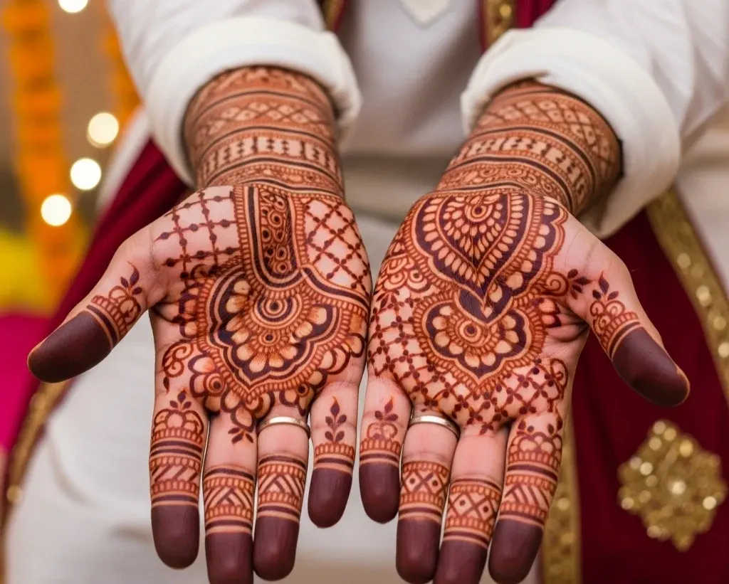 Boys Engagement Mehndi Designs for Groom