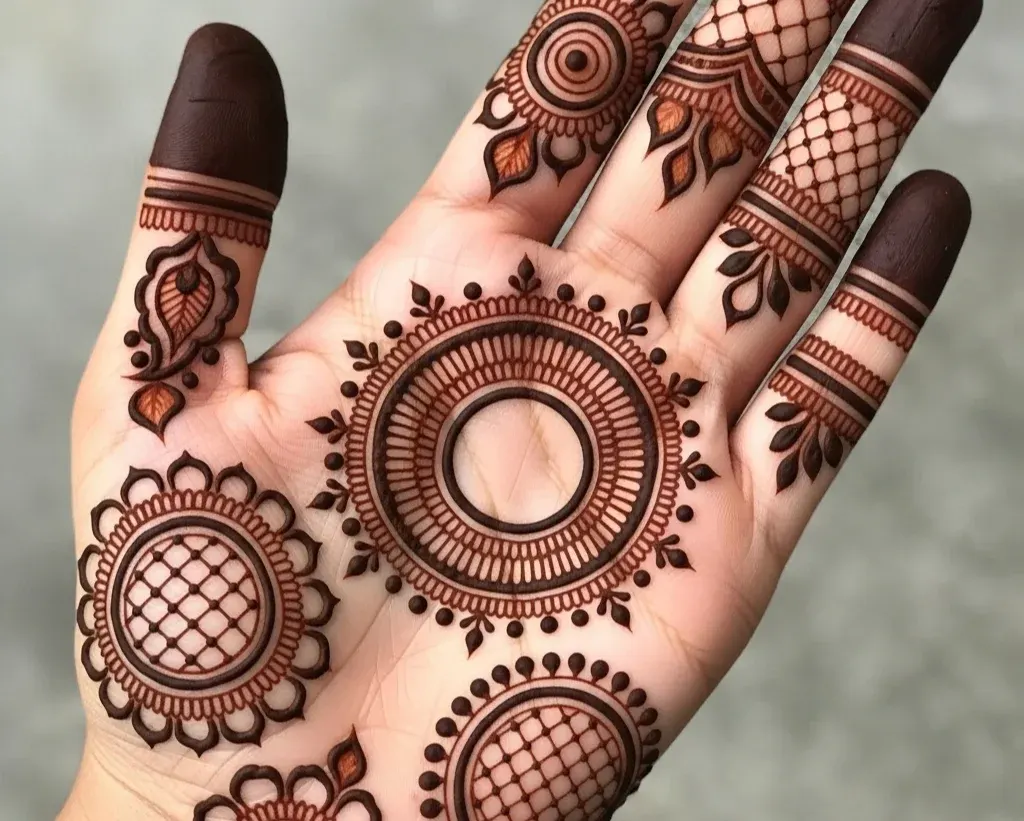 Circle Mehndi Designs Facebook
