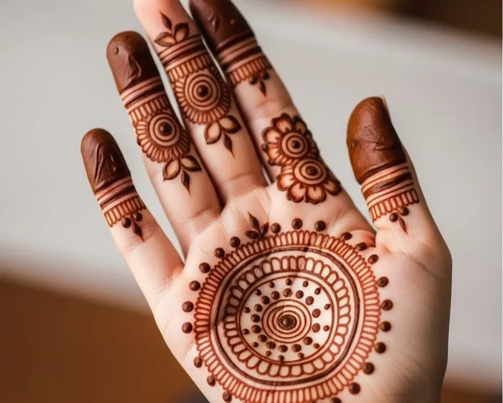 Circle Mehndi Designs Easy