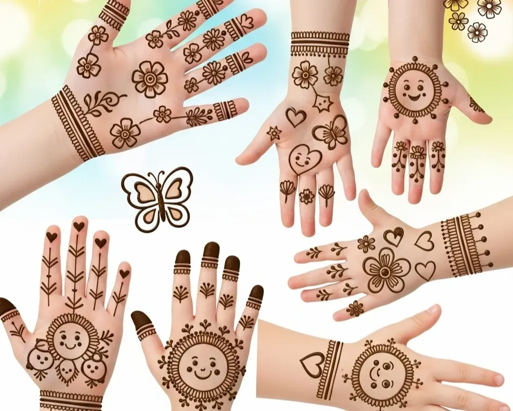 Cute Cute Easy Mehndi Designs for Kids Cute Cute Easy Mehndi Designs for Kids