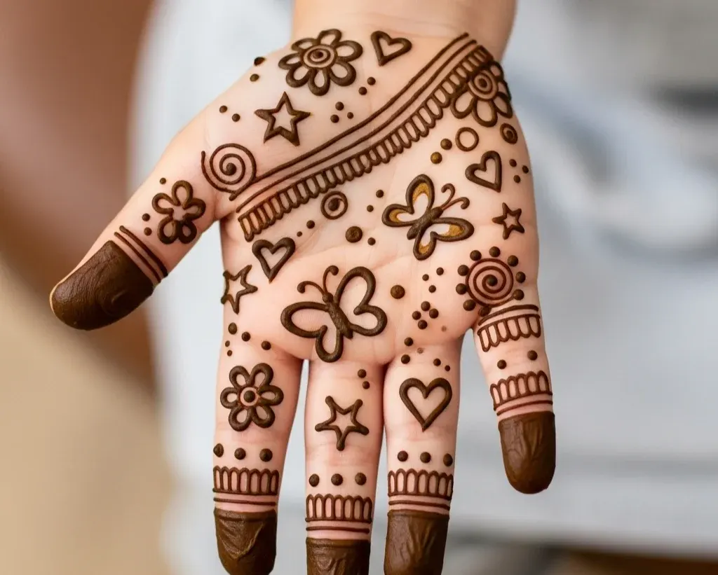Easy Cute Easy Mehndi Designs for Kids Front Hand Easy Cute Easy Mehndi Designs for Kids Front Hand