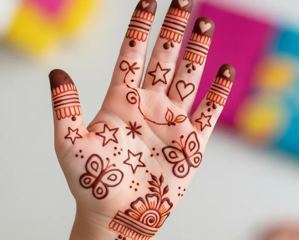 Cute Easy Mehndi Designs for Kids Hand Cute Easy Mehndi Designs for Kids Hand