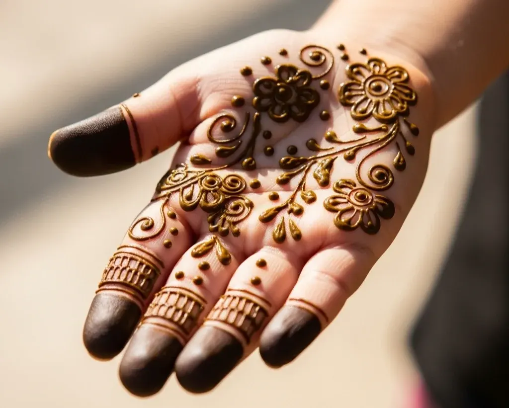 Cute Mehndi Designs for Kids Front Hand Cute Mehndi Designs for Kids Front Hand