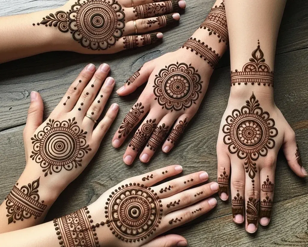 Easy Circle Mehndi Designs
