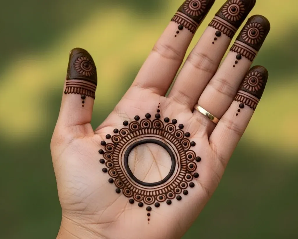 Easy Circle Mehndi Designs