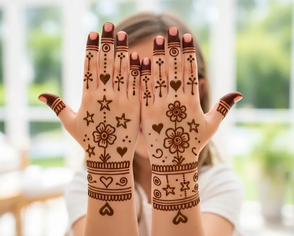 Easy Easy Mehndi Designs for Kids Front Hand
