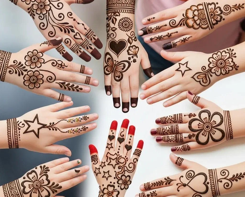 Easy Mehndi Designs for Kids Front Hand Easy Mehndi Designs for Kids Front Hand