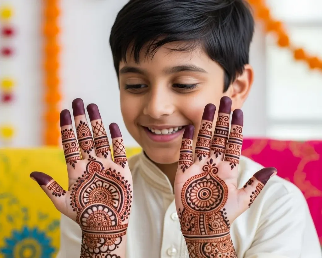 Engagement Mehndi Designs for Boys