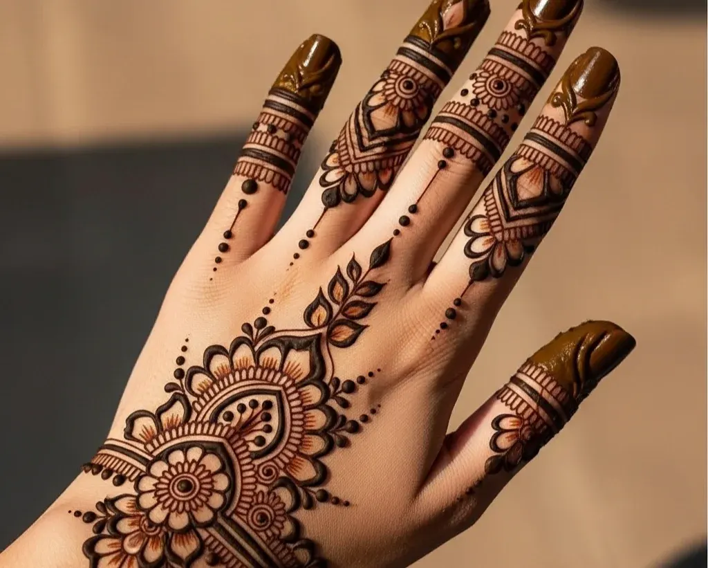 Finger Instagram Stylish Back Hand Mehndi Designs