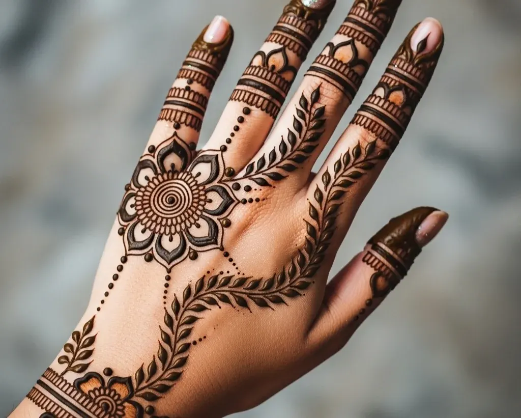 Finger Instagram Stylish Back Hand Mehndi Designs