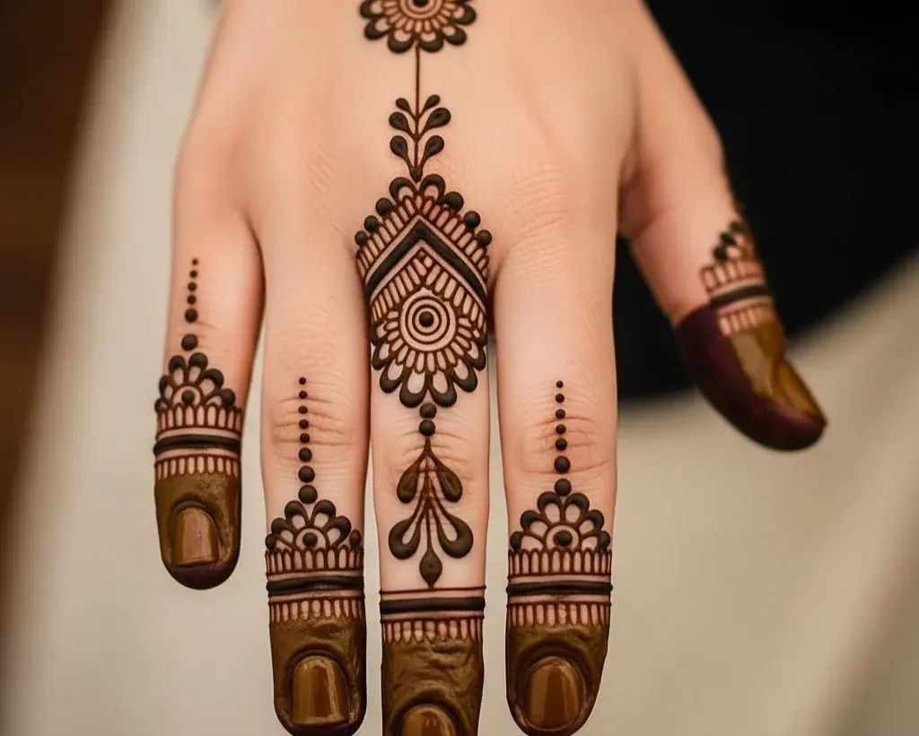 Finger Instagram Stylish Back Hand Mehndi Designs