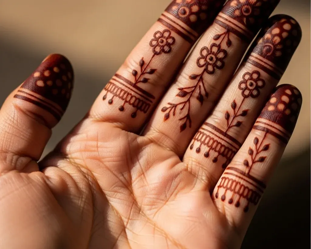 Finger Mehndi Designs Simple