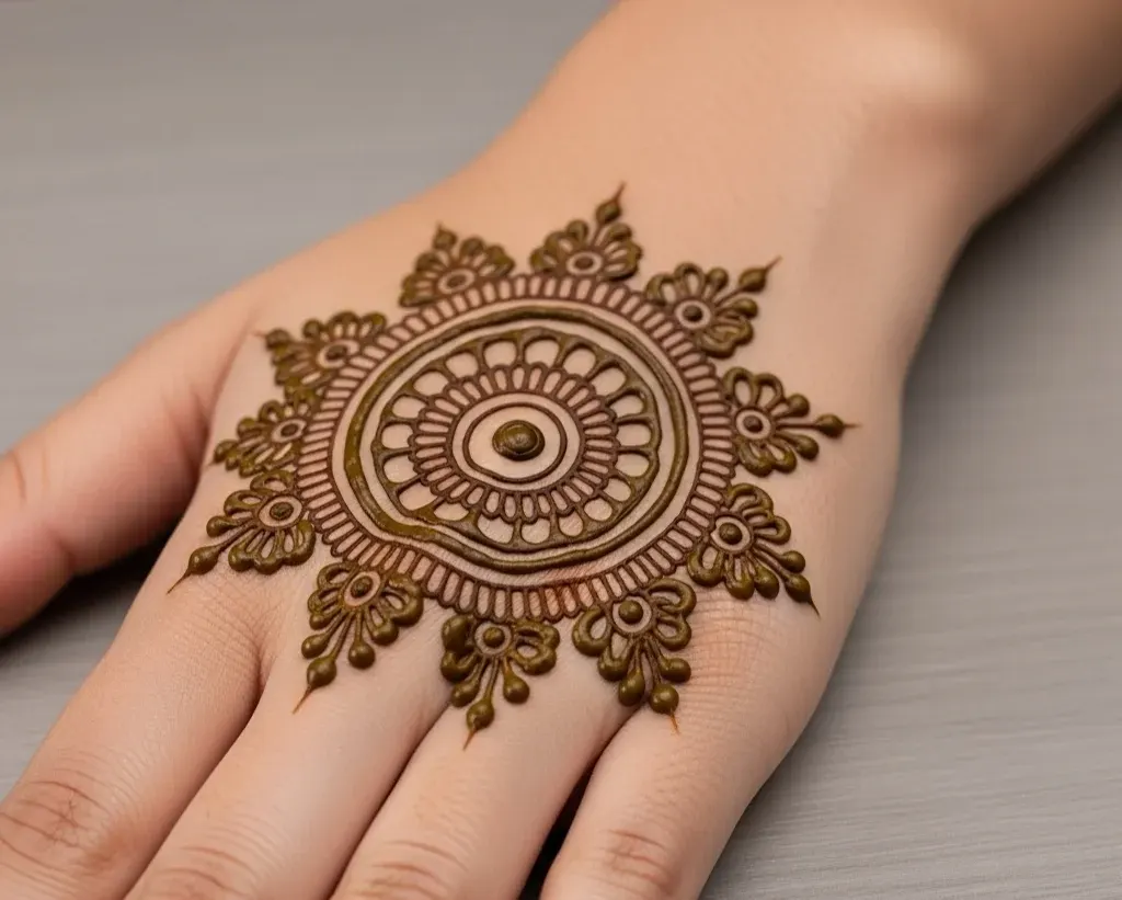 Flower Palm Mehndi Circle Mehndi Designs Facebook
