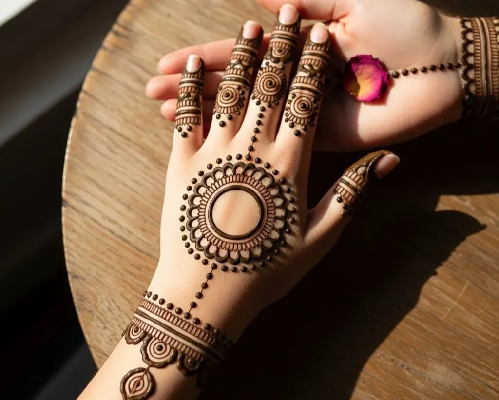 Flower Palm Mehndi Circle Mehndi Designs Facebook