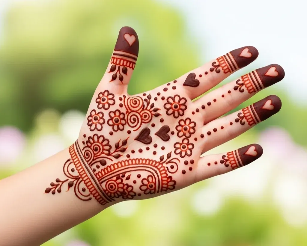 Front Hand Cute Easy Mehndi Designs for Kids Front Hand Cute Easy Mehndi Designs for Kids