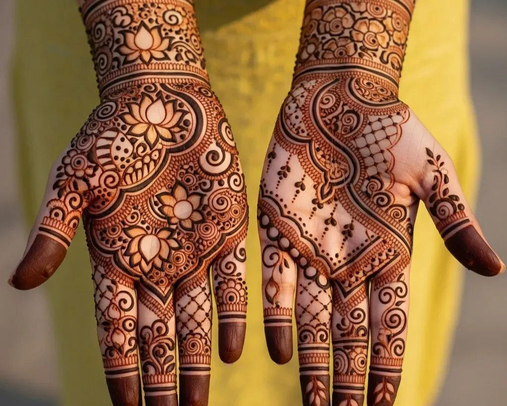 Front Finger Mehndi Designs