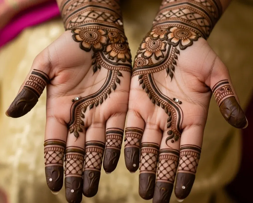 Front Hand Mehndi Designs Khafif