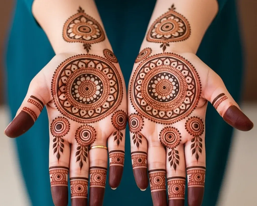 Front Hand Circle Mehndi Designs Facebook