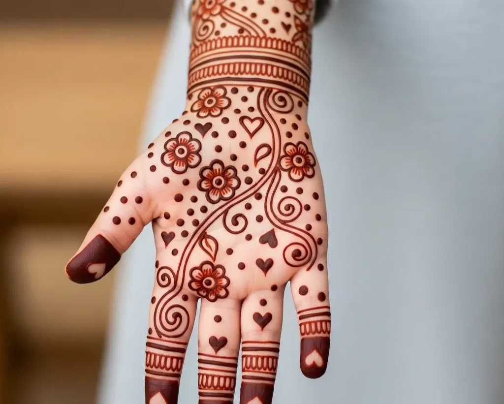 Full Hand Cute Easy Mehndi Designs for Kids Full Hand Cute Easy Mehndi Designs for Kids