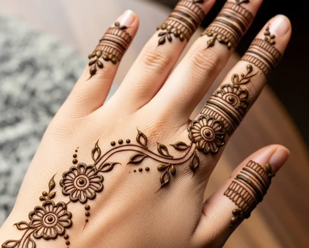 Instagram Stylish Back Hand Mehndi Designs Simple