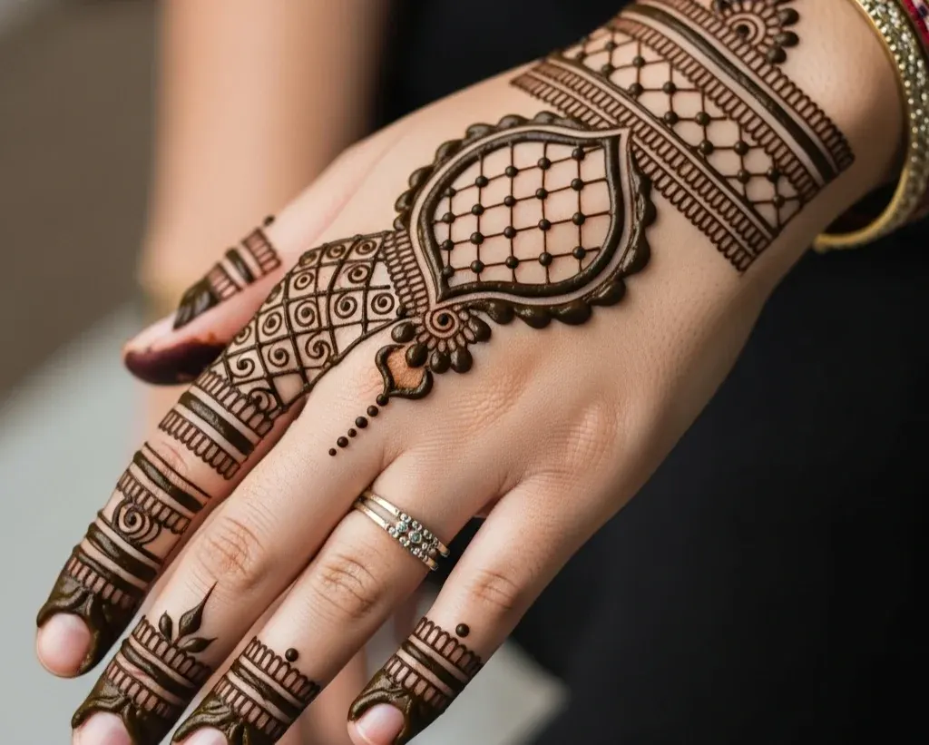 Jali Mehndi Designs for Back Hand Simple and Beautiful