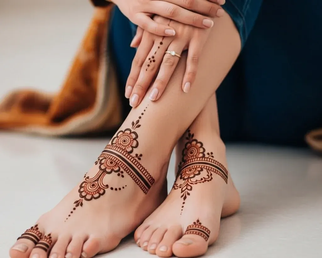 Leg Finger Mehndi Designs Easy Only