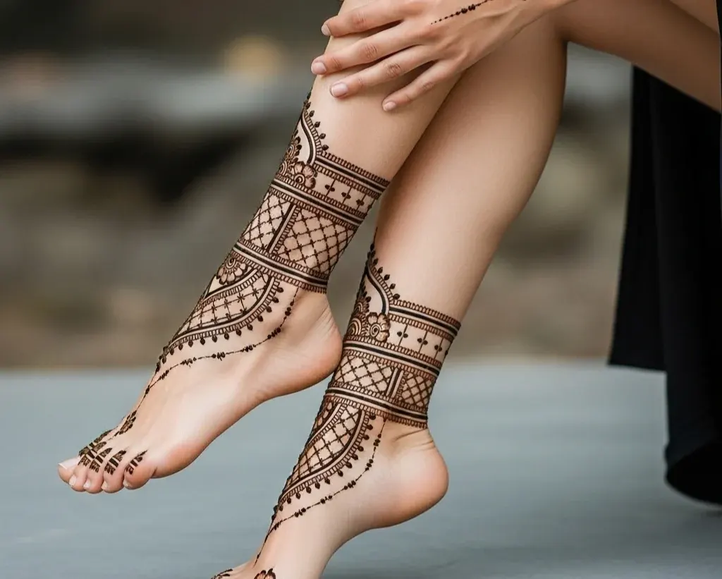 Legs Mehndi Designs Khafif