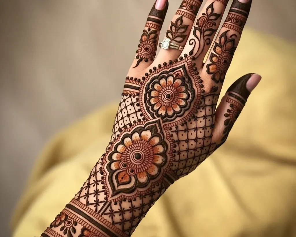 Mehndi Design for Back Side Full Hand