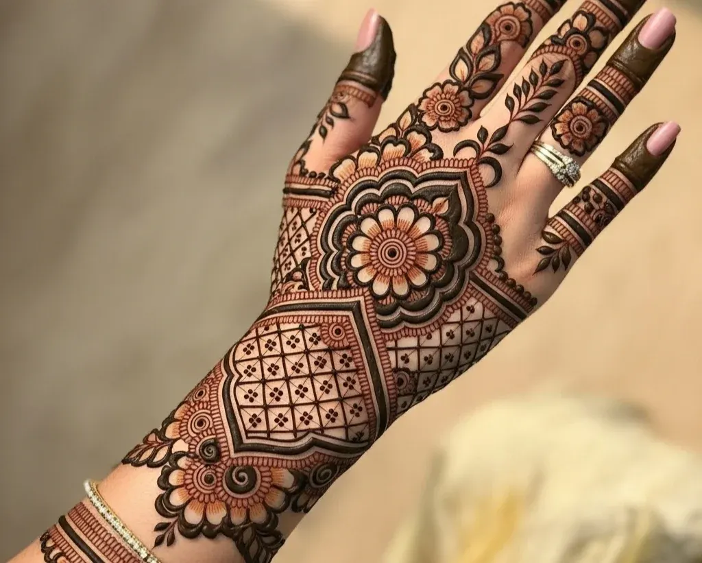 Mehndi Design for Back Side Full Hand